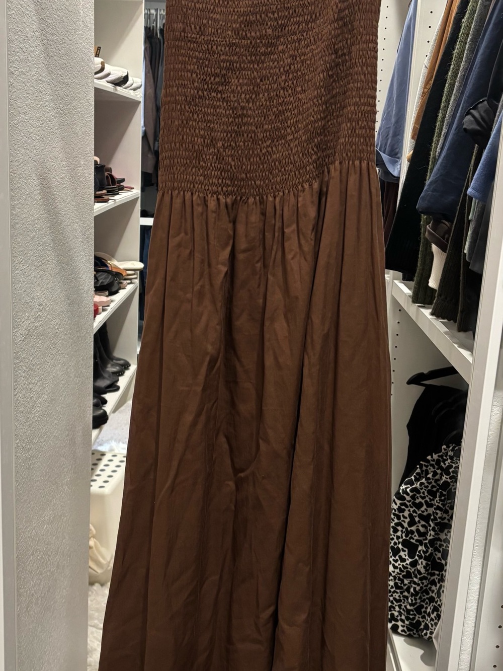 Faithfull the Brand Brown Smocked Top- Nolie